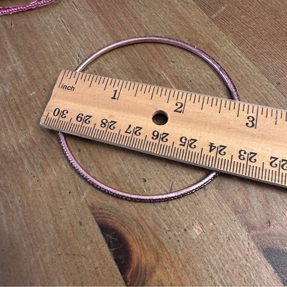 Pink and Brown Beaded Bracelet Bangle Set - Picture 8 of 10